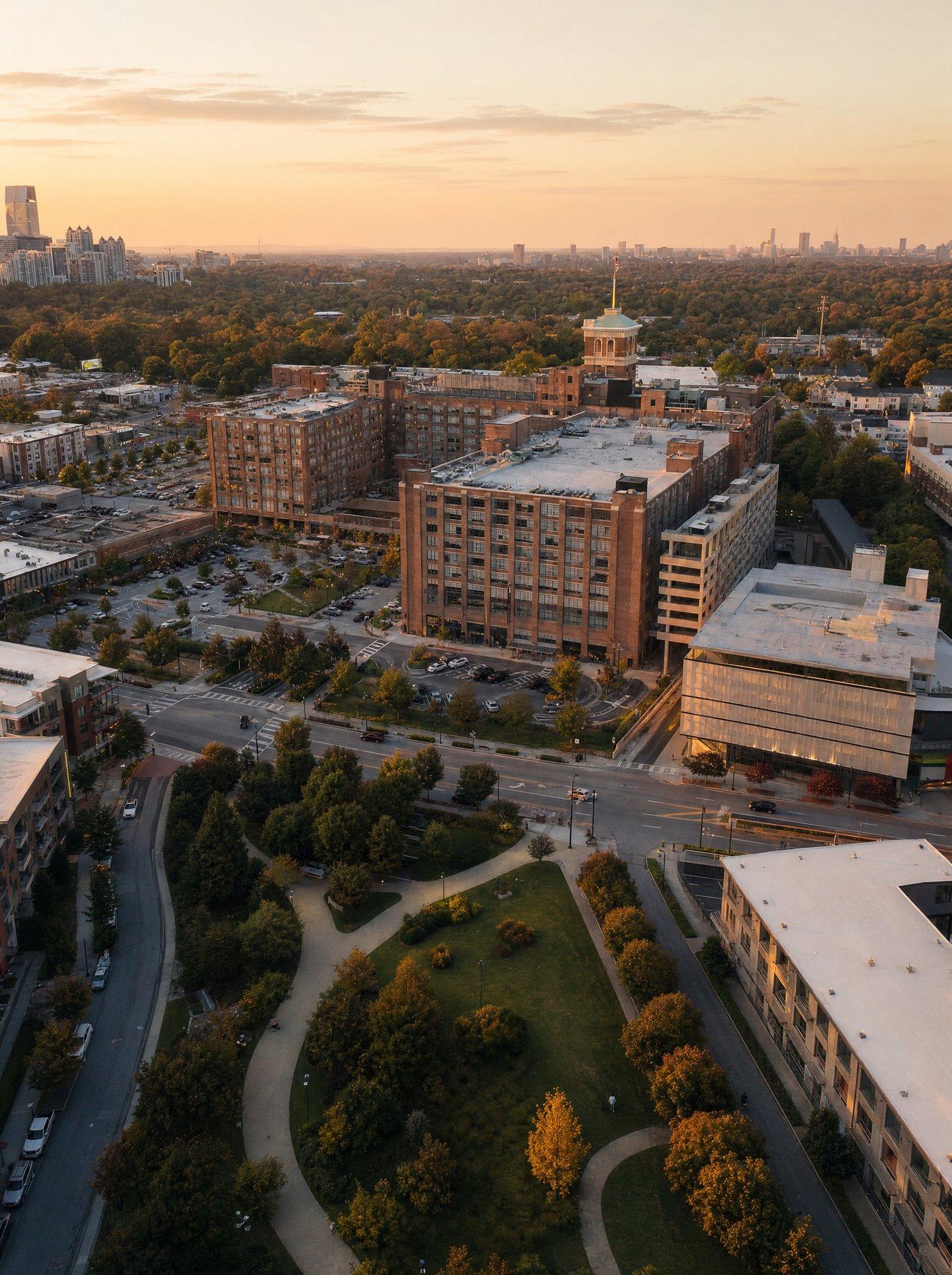 Ponce City Market and the BeltLine Eastside Trail in Old Fourth Ward, Atlanta